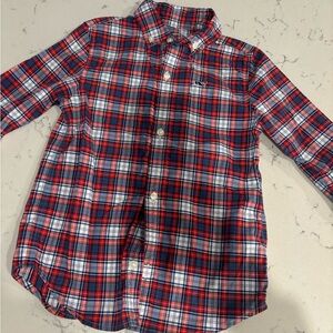 Vineyard Vines Red & Blue Plaid Button Down Shirt